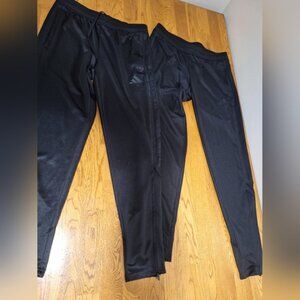 Adidas Jet Black Athletic Joggers, Medium